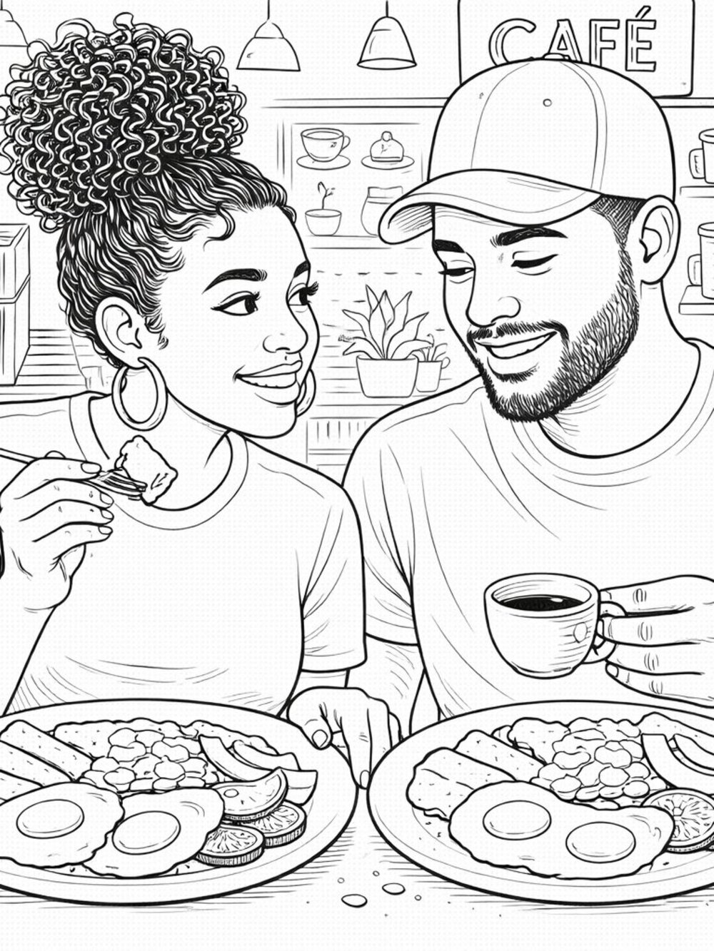 Latina Brunch Coloring Book for Adults and Teens - Picture 5 of 10